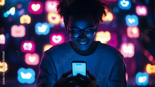 notifications creators phone glowing with nonstop social media
