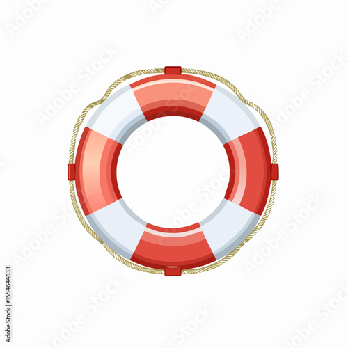 lifebuoy isolated on white