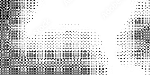 Trendy pixelated bitmap texture. Halftone gradient in Y2K style. Vector pixel template.