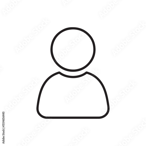 Outline User Account Symbol Vector
