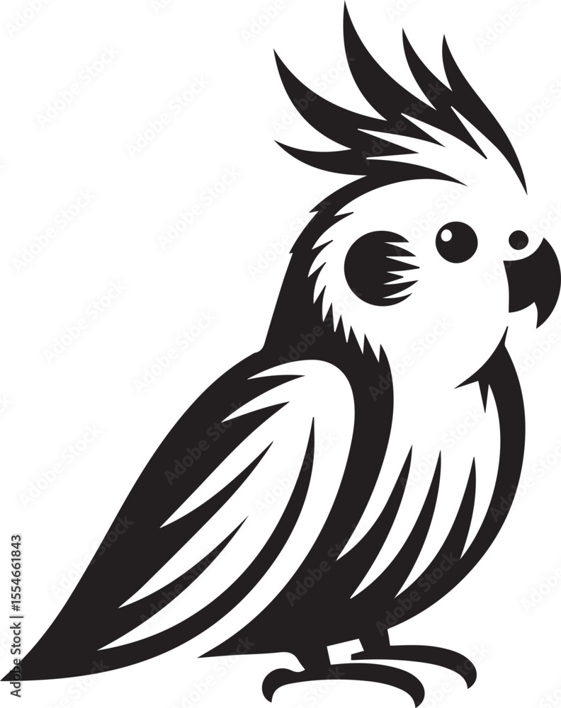 Obraz premium Cockatiel Parrot Vector 