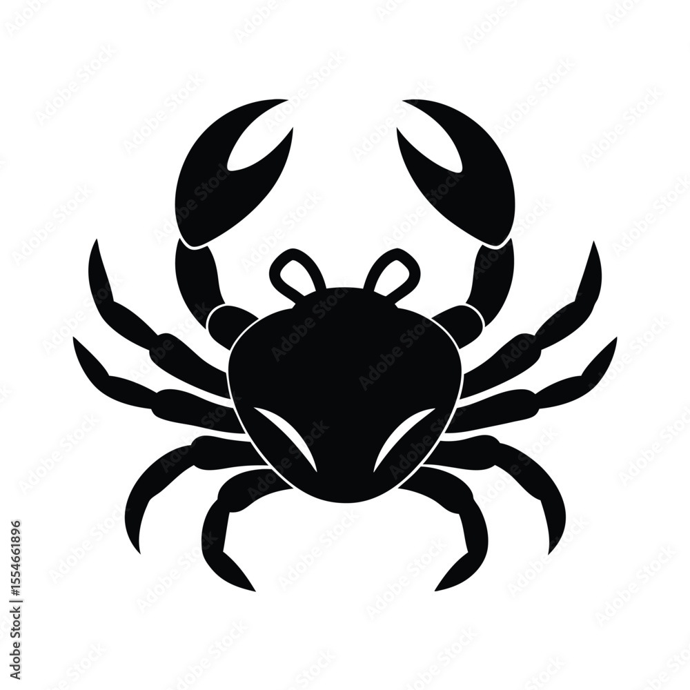 Crab vector silhouette art illustration Crab vector silhouette art illustration
