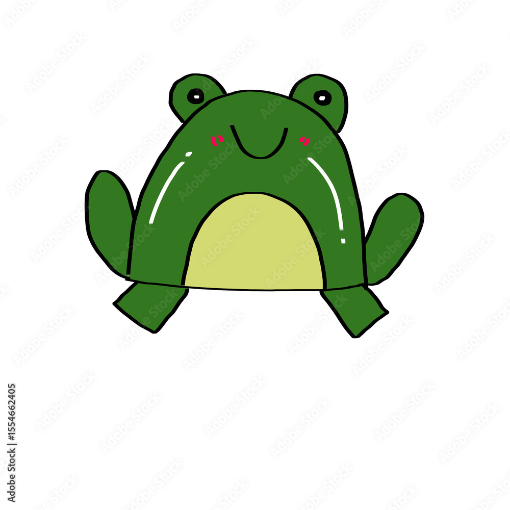 Obraz premium green frog cartoon