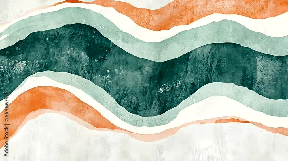 Abstract Teal Orange Wave Pattern Animation Abstract Teal Orange Wave Pattern Animation