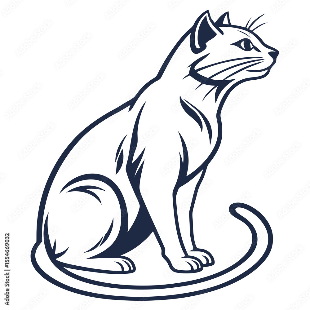 logo cat isolated on white background logo cat isolated on white background