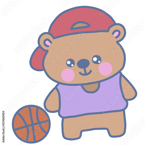 teddy bear with a ball