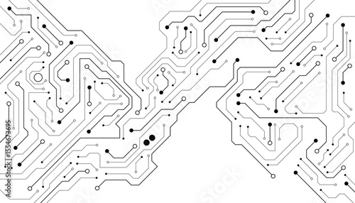 Abstract digital background with technology circuit board texture. Electronic motherboard illustration. Communication and engineering concept. Vector illustration