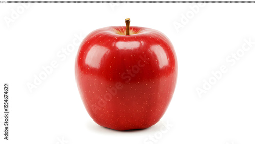 Vibrant Red Apple A Crisp, Juicy Image of Perfect Fruit