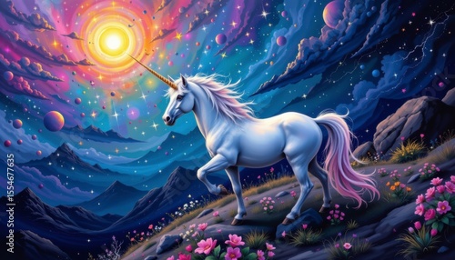 White Unicorn in a Cosmic Landscape