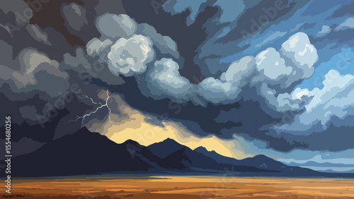 Storm over the mountain