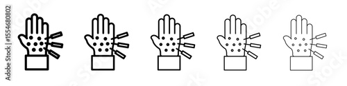 Acupuncture therapy icon flat simple outline logo