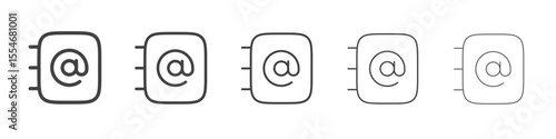 Address icon flat simple outline logo