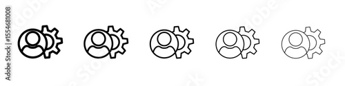 Administrator icon flat simple outline logo