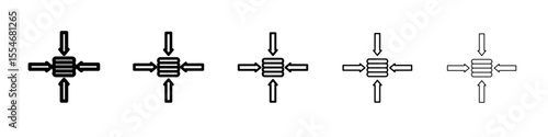 Alignment icon flat simple outline logo