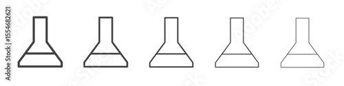 Beaker icon flat simple outline logo