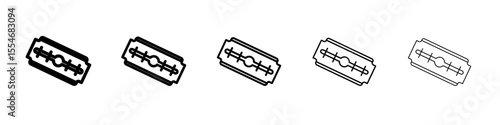 Blade razor icon flat simple outline logo