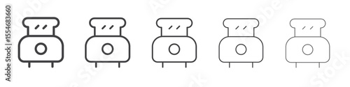 Bread machine icon flat simple outline logo