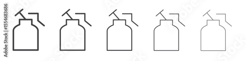 Breast pump icon flat simple outline logo