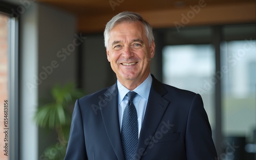 mature 50 year old confident professional manager, confident businessman investor looking at camera, smiling mid aged older business man executive standing in office, portrait. High quality