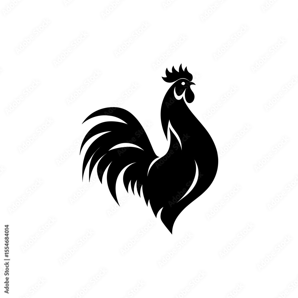 Obraz premium Roster Silhouette Vector