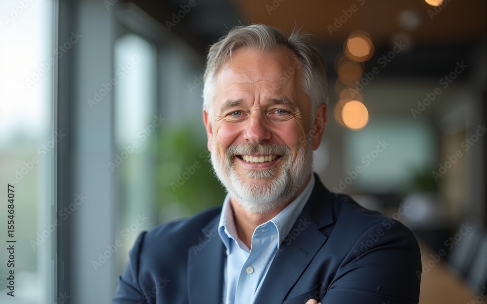 Happy mid aged older business man executive standing in office. Smiling 50 year old mature confident professional manager, confident businessman investor looking at camera, headshot close up portrait. Happy mid aged older business man executive standing in office. Smiling 50 year old mature confident professional manager, confident businessman investor looking at camera, headshot close up portrait.