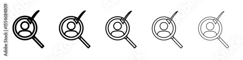Candidate icon flat simple outline logo
