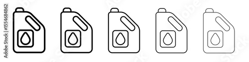 canister of motor oil icon flat simple outline logo