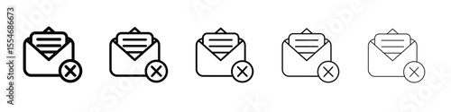 close mail icon flat simple outline logo