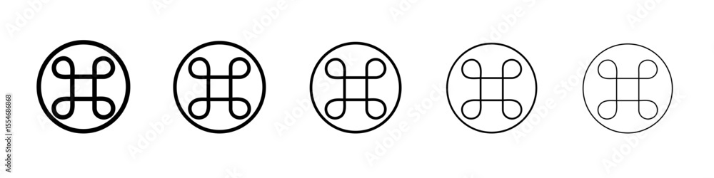 Foto Cmd or command icon flat simple outline logo