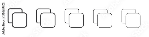 Copy icon flat simple outline logo