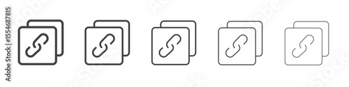 Copy link icon flat simple outline logo
