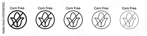 corn free icon flat simple outline logo
