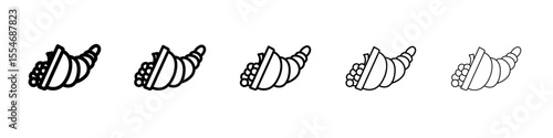 cornucopia icon flat simple outline logo