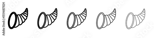 cornucopia icon flat simple outline logo