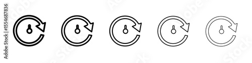 counterclockwise rotation icon flat simple outline logo