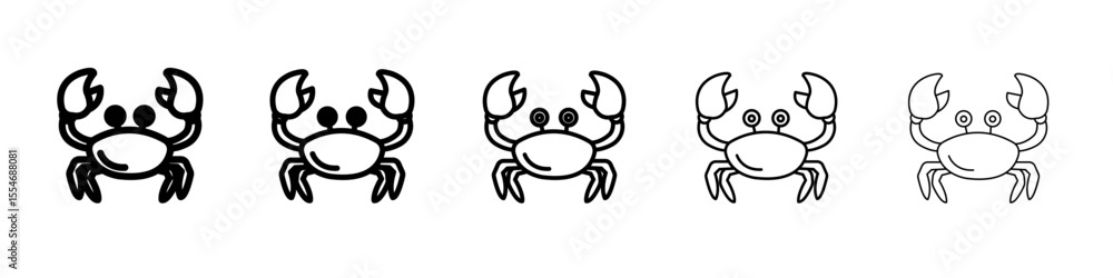 Fototapeta premium Crabs icon flat simple outline logo