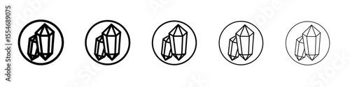 crystal prism icon flat simple outline logo