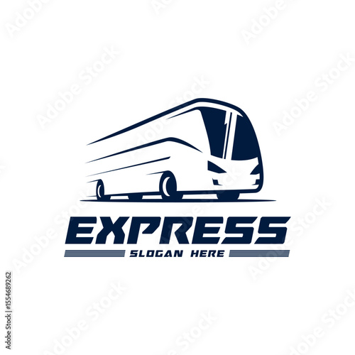 express bus travel logo illustration