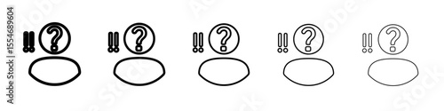 Curiosity icon flat simple outline logo