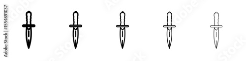 dagger icon flat simple outline logo