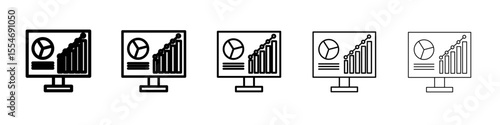 Dashboard icon flat simple outline logo