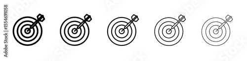 darts icon flat simple outline logo