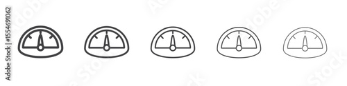 Dashboard icon flat simple outline logo