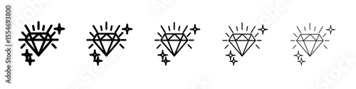 diamond icon flat simple outline logo