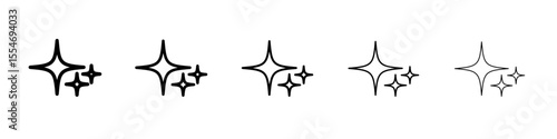 Diamond star icon flat simple outline logo