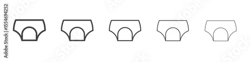 Diaper icon flat simple outline logo