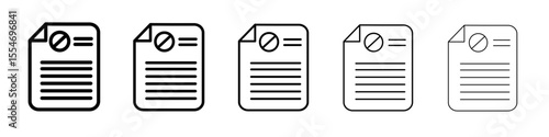 Document petition icon flat simple outline logo