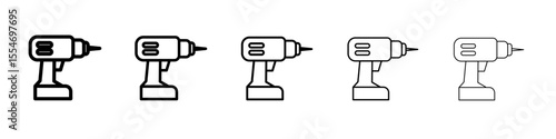 Drill icon flat simple outline logo
