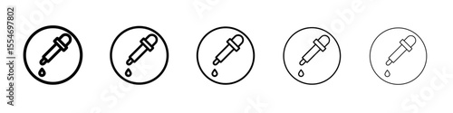 Dropper icon flat simple outline logo