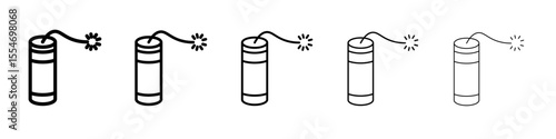 dynamite icon flat simple outline logo